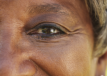 Close up of a female’s eye.